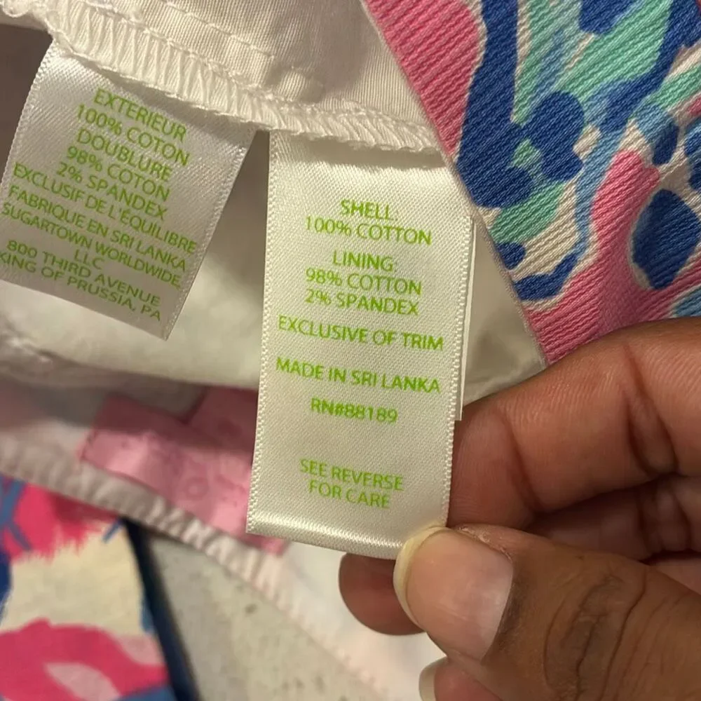 Lilly Pulitzer, barefoot princess  skort women’s size 00